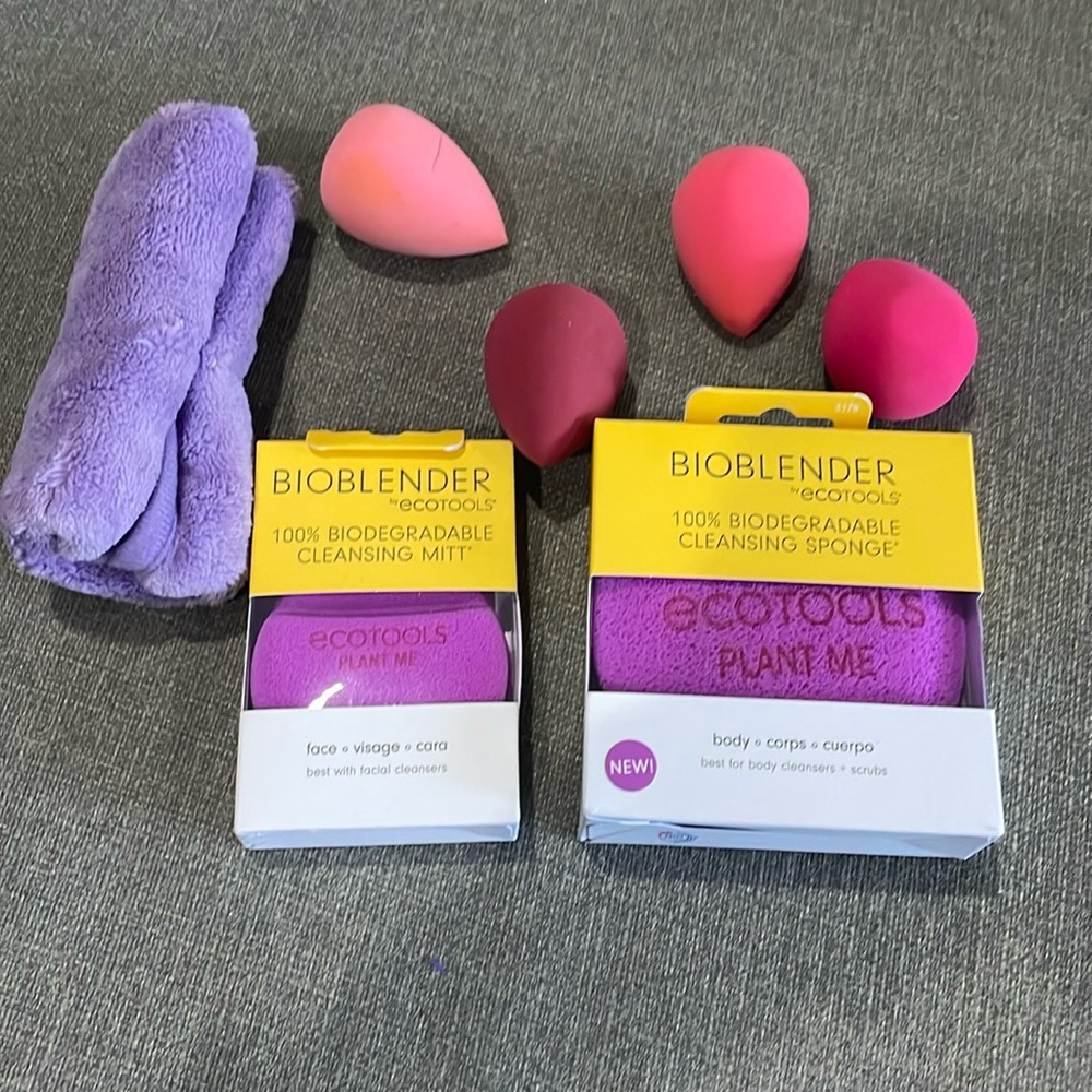 BioBlender EcoTools Cleansing Mitt & Cleansing Sponge 4 Beauty Blenders